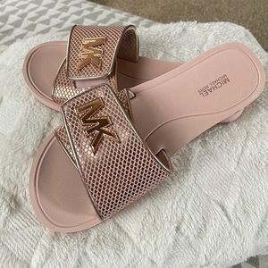 Michael Kors rose gold sandal.  Sz 9. Brand new